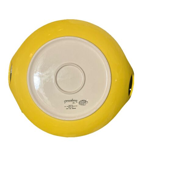 VTG. MCM Temptations Lemon Fruit 15-1/4" Serving Platter W/ Handles & Lemons - Picture 13 of 16